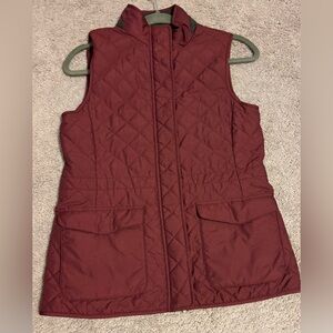 Women's Peter Millar Quilted Vest - Burgundy Sz S